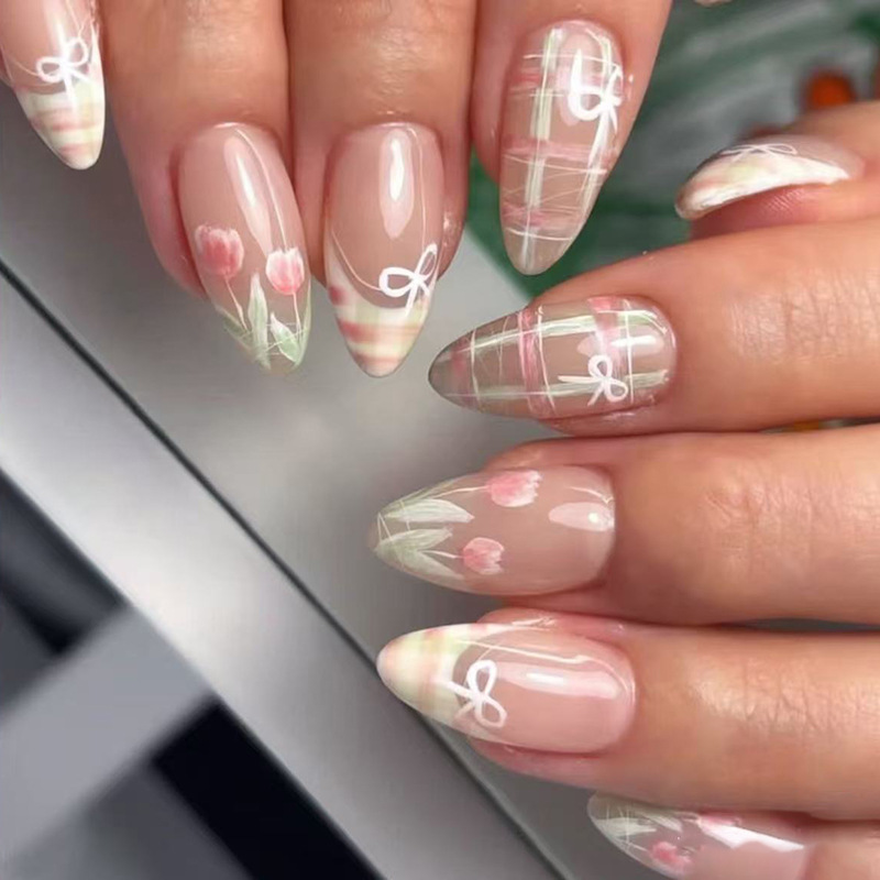24 pezzi set di unghie finte c - Nail Art Valentine recensione e prezzo