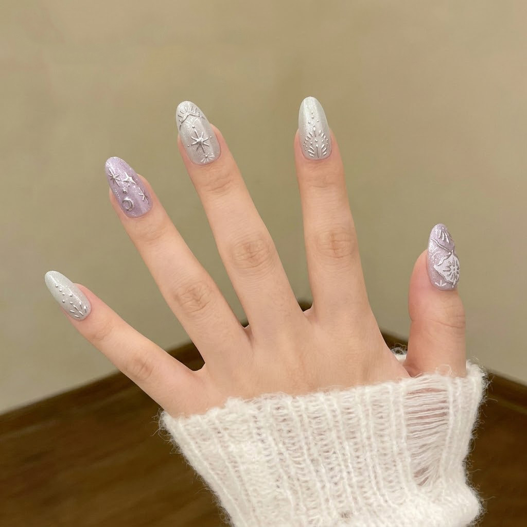 10 pz. Unghie Finte Barocche P - Nail Art Maroon recensione e prezzo