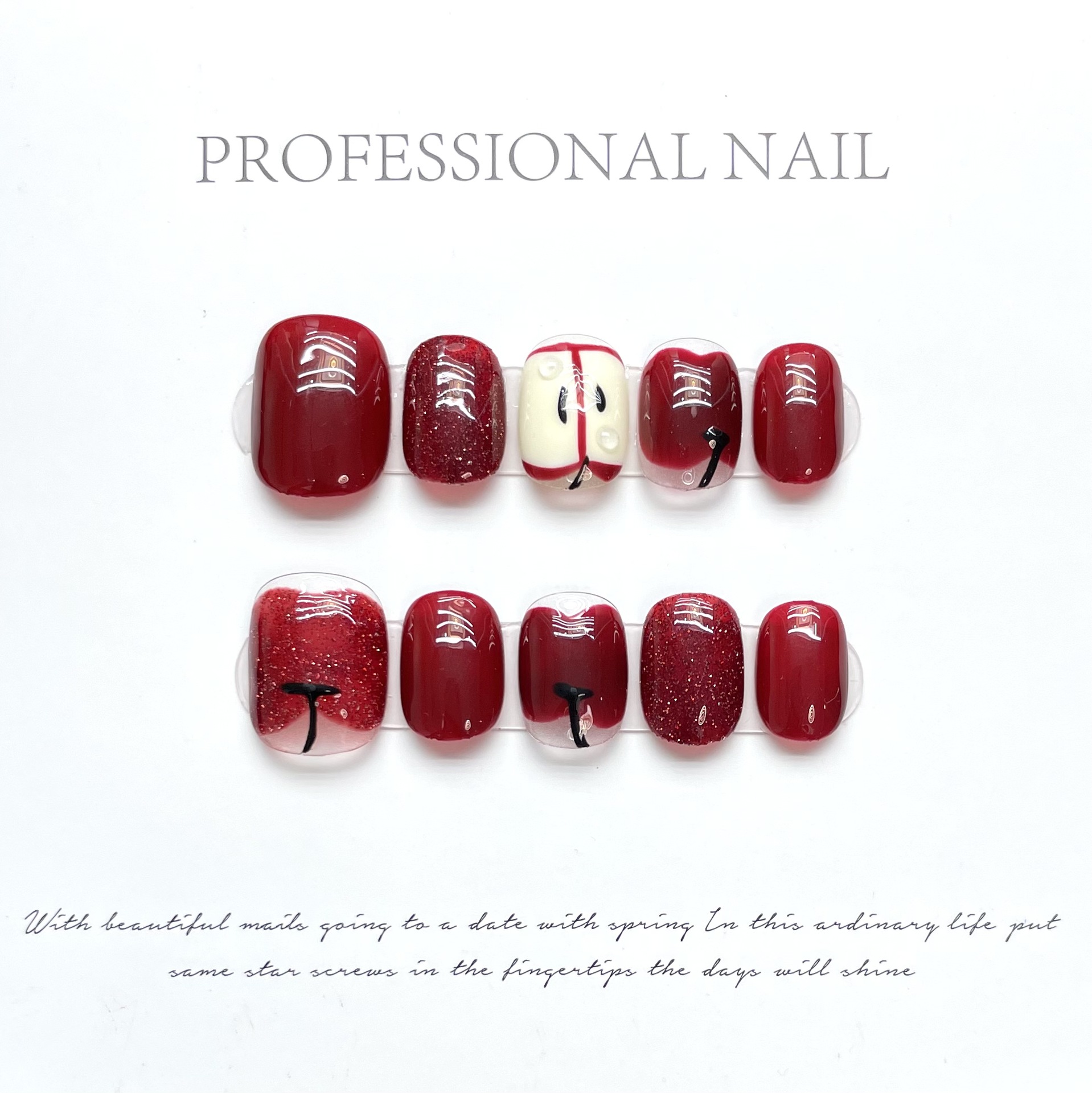 10 pezzi di unghie finte di lu - Nail Adhesive Tab recensione e prezzo