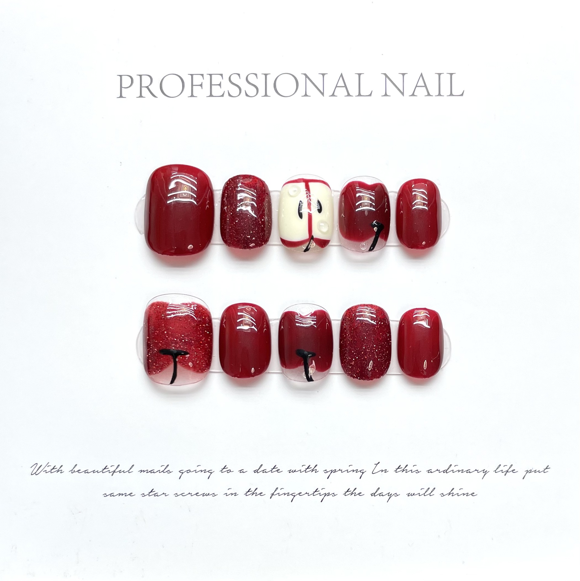 10 pezzi di unghie finte di lu - Nail Adhesive Tab recensione e prezzo