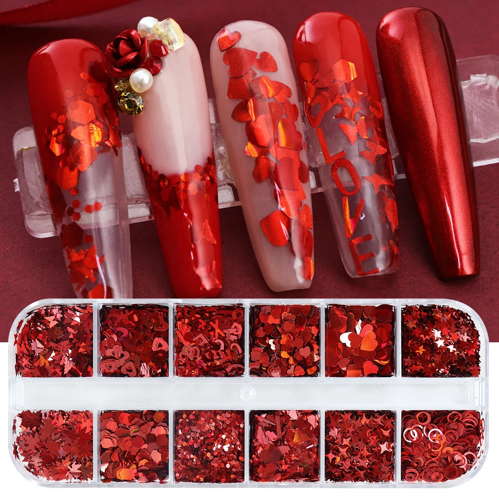 Olografico rosso Nail Art Glit - Nail Art Valentine recensione e prezzo