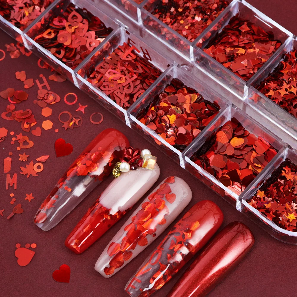 Olografico rosso Nail Art Glit - Nail Art Valentine recensione e prezzo