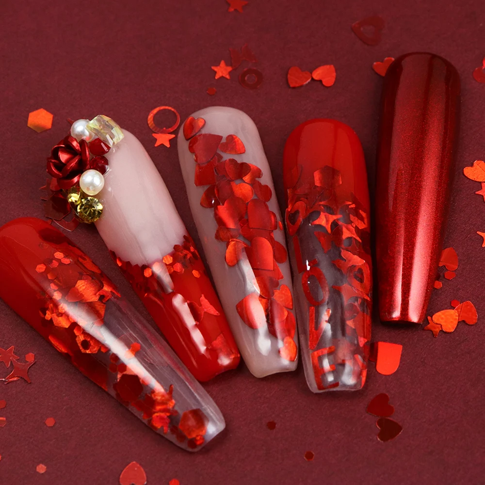 Olografico rosso Nail Art Glit - Nail Art Valentine recensione e prezzo